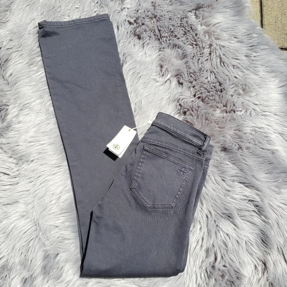 NWT Tory Burch Sabrina Flare Jeans Gray size 24